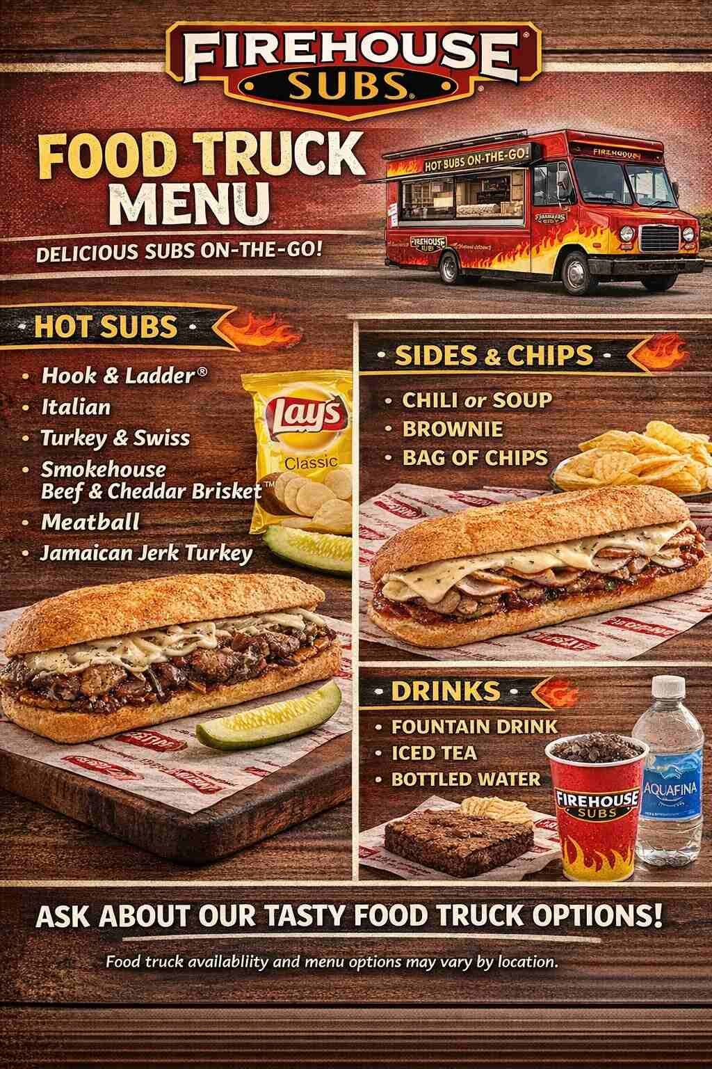 Firehouse Subs Food Truck Menu