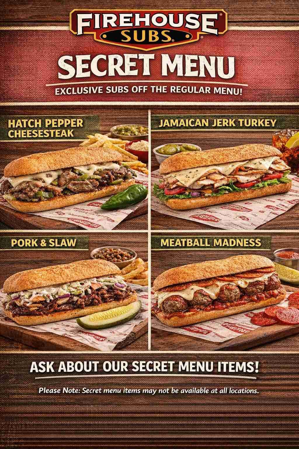 Firehouse Subs Secret Menu